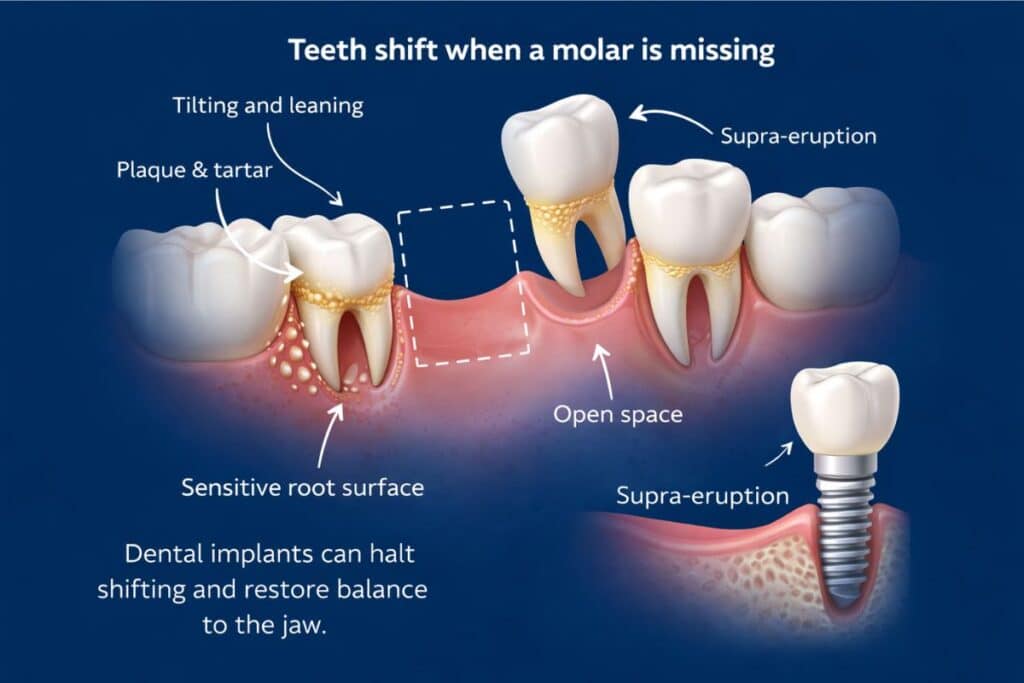 How Teeth Move When a Molar Goes Missing